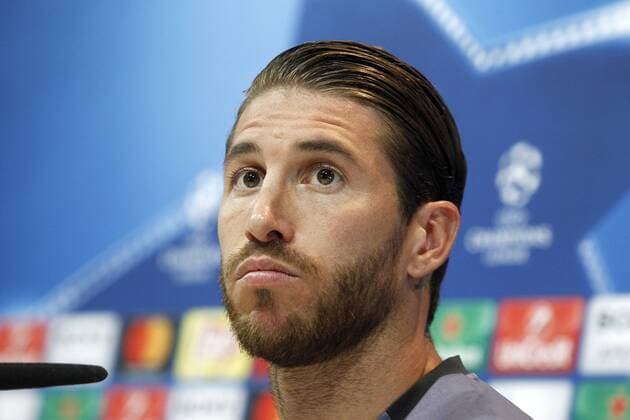 Real Madrid s Sergio Ramos in press conference PK Pressekonferenz after training session. May 9,2017.  (2017050988)
