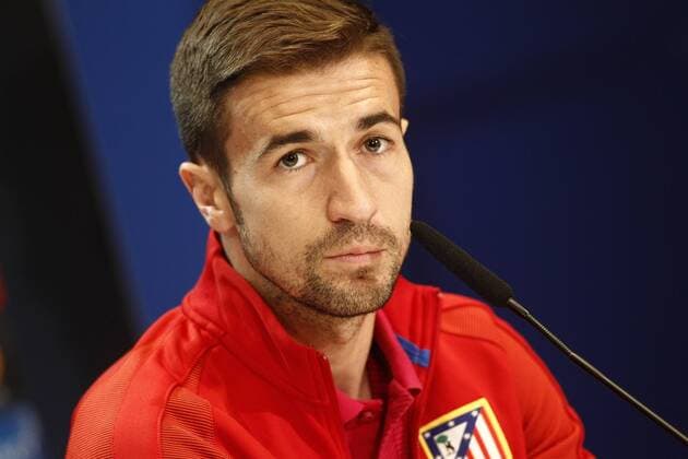 Atletico de Madrid s Gabi Fernandez in press conference PK Pressekonferenz before training session. May 9,2017.  (20170509137)