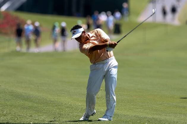 May 9, 2017 - Ponte Vedra Beach, Florida, United States - K.J. Choi hits a fairway shot on the 18th hole during a practice round before The PLAYERS Championship at TPC Sawgrass. PGA Golf Herren 2017: The PLAYERS Championship - ZUMAw109 20170509_zap_w109_019 Copyright: xDebbyxWongx