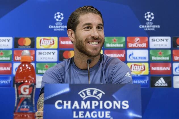 Rueda de prensa del Real Madrid. En la imagen, Sergio Ramos. press conference PK Pressekonferenz of Real Madrid. In this picture, Sergio Ramos. xJUANxAGUADOx 