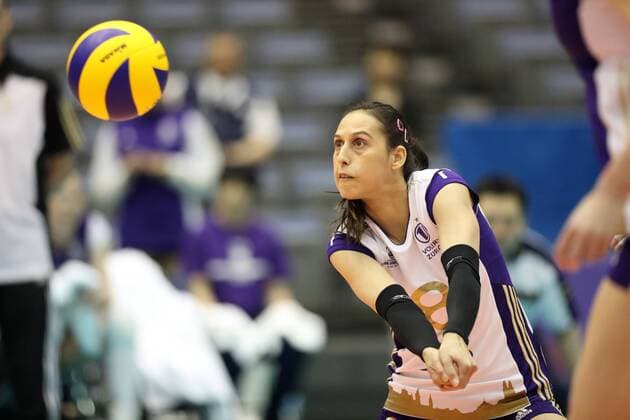 Volleyball, Damen, Klub WM, Volero Zürich - Eczacibasi Istanbul Silvija Popovic (VOL), MAY 9, 2017 - Volleyball : 2017 FIVB Volleyball Women s Club World Championship WM Weltmeisterschaft match between Volero Zurich 3-0 Eczacibasi Istanbul in Kobe, Japan. Noxthirdxpartyxsales  (iwpa014570)