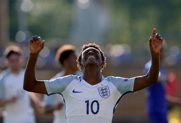 PXL_UEFA European U-17 Championship, group D, England vs. Netherlands 10.05.2017., Zapresic, Croatia - UEFA European U-17 Championship 2017, group D, 3rd round, England vs. Netherlands. Callum Hudson-Odoi.  IgorxKralj PIXSELL