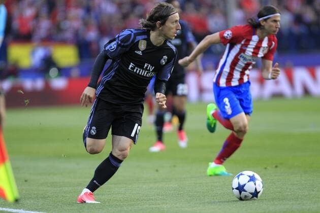 Soccer match between Atletico de Madrid and Real Madrid of second round of semifinals of Champions League 2016 2017, held at the Vicente Calderon stadium, in Madrid, May 10, 2017. (Photo: J. Luis Cuesta 261 Cordon Press). Luca Modric  xJosexLuisxCuestax xx