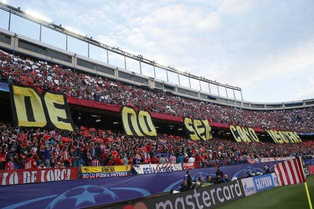 A view of the Vicente Calderon stadium before the UEFA Champions League semifinal second leg match between Atletico de Madrid and Real Madrid. in Madrid, Spain, 10 May 2017. ATLETICO MADRID VS. REAL MADRID !ACHTUNG: NUR REDAKTIONELLE NUTZUNG!  Copyright: xMariscalx MAD001 20170510-636300464926840478