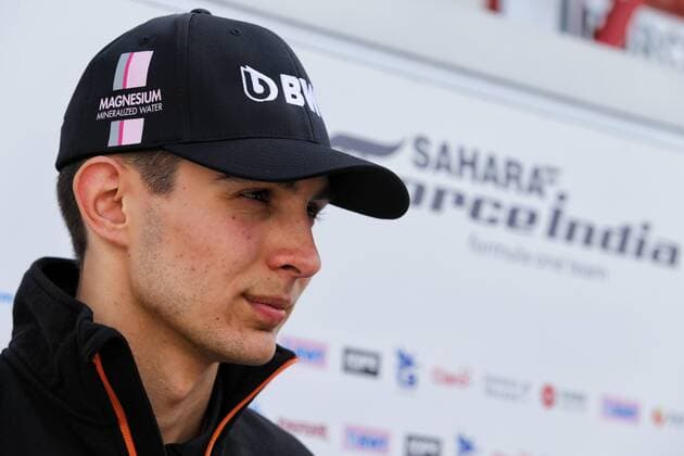 Spanish Grand Prix, Barcelona 11 - 14 May 2017 Esteban Ocon (FRA) Sahara Force India F1 Team with the media. 11.05.2017. 