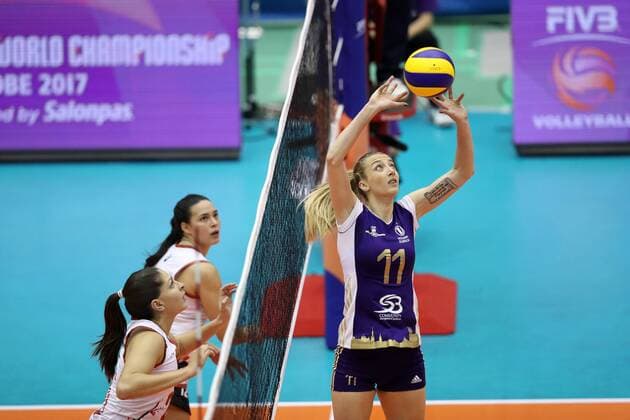 Ana Antonijevic (VOL). MAY 12, 2017 - Volleyball : 2017 FIVB Volleyball Women s Club World Championship WM Weltmeisterschaft match between Volero Zurich 3-0 Osasco Volei Clube in Kobe, Japan.  (iwpa014626)