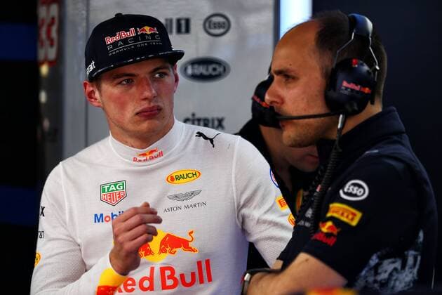 Spanish Grand Prix, Barcelona 11 - 14 May 2017 (L to R): Max Verstappen (NLD) Red Bull Racing with Gianpiero Lambiase (ITA) Red Bull Racing Engineer. 12.05.2017. 