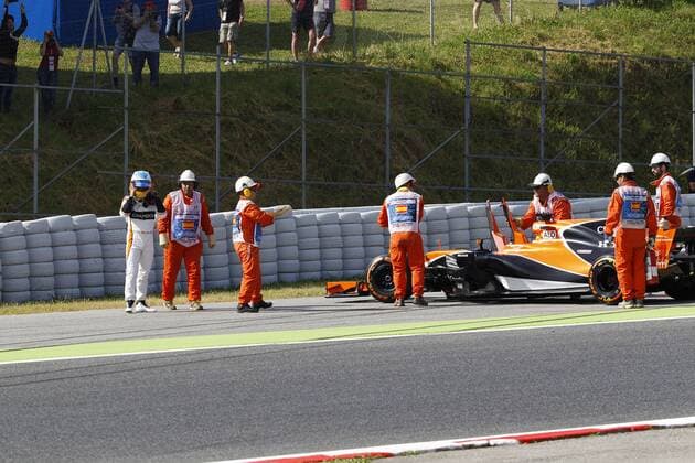 Formel 1, GP Spanien, Fernando Alonso Motorschaden Spanish Grand Prix, Barcelona 11 - 14 May 2017 12.05.2017 - Fernando Alonso (ESP) McLaren MCL32 
