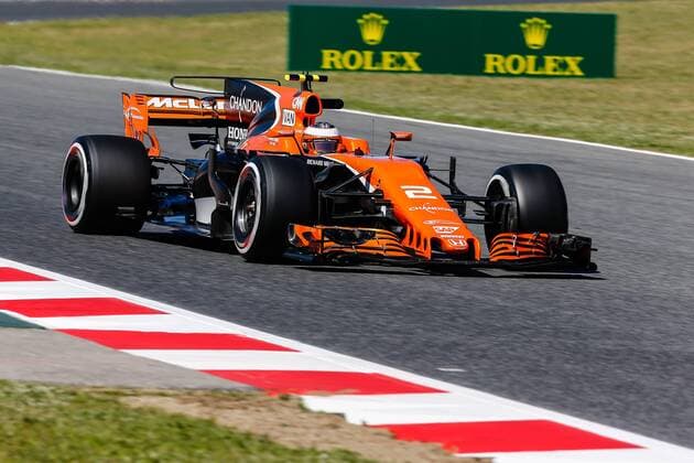 May 12, 2017 - Barcelona, Spain - Vandoorne, team McLaren Honda during the Formula One GP of Spain 2017 celebrated at Circuit Barcelona Catalunuya on 12th May 2017 in Barcelona, Spain. (Credit: NurPhoto) Spanish F1 Grand Prix - Practice  - ZUMAn230 20170512_zaa_n230_038 Copyright: xUrbanandsportx