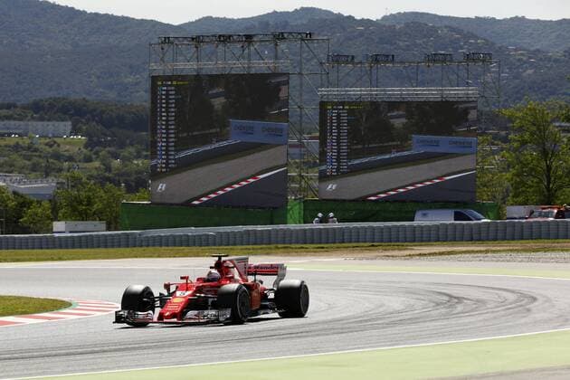Motorsports: FIA Formula One World Championship WM Weltmeisterschaft 2017, Grand Prix of Spain, 5 Sebastian Vettel (GER, Scuderia Ferrari), Barcelona Spain xHOCHxZWEIx