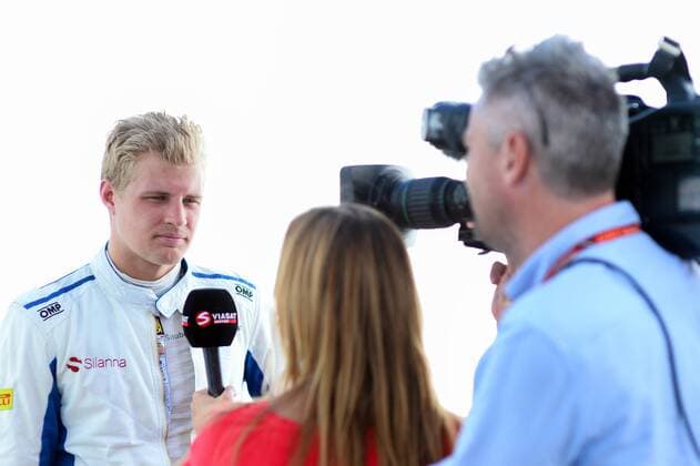 170512 MONTMELO, SPAIN - MAY 12: Marcus Ericsson of Sweden talking to VIASAT Sweden, Spanish Formula One Grand Prix at Circuit de Catalunya on May 12, 2017 in Montmelo, Spain. inför Spaniens Grand Prix den 12 maj 2017 i Barcelona.  Copyright: PATRIKxLUNDIN BB170512BB081