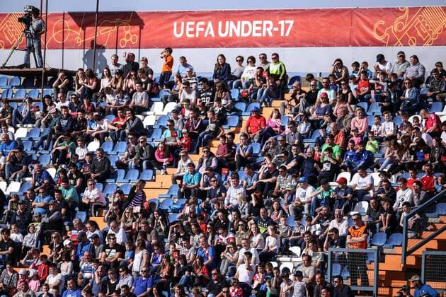UEFA European Championship EM Europameisterschaft U-17, quarter-final, France vs. Spain 12.05.2017., Varazdin, Croatia - UEFA European Championship Under-17, quarter-final, France vs. Spain. Supporters.  IgorxSoban PIXSELL