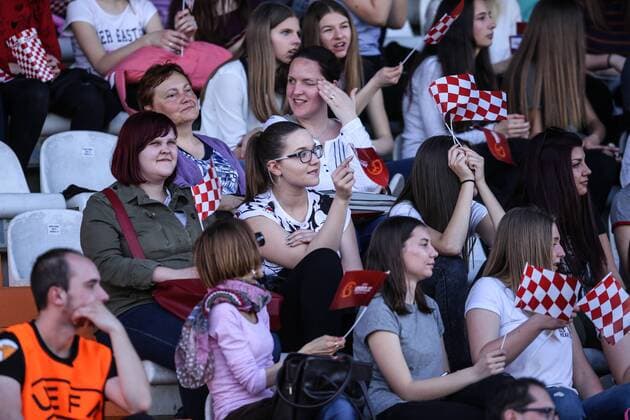 UEFA European Championship EM Europameisterschaft U-17, quarter-final, France vs. Spain 12.05.2017., Varazdin, Croatia - UEFA European Championship Under-17, quarter-final, France vs. Spain. Supporters.  IgorxSoban PIXSELL