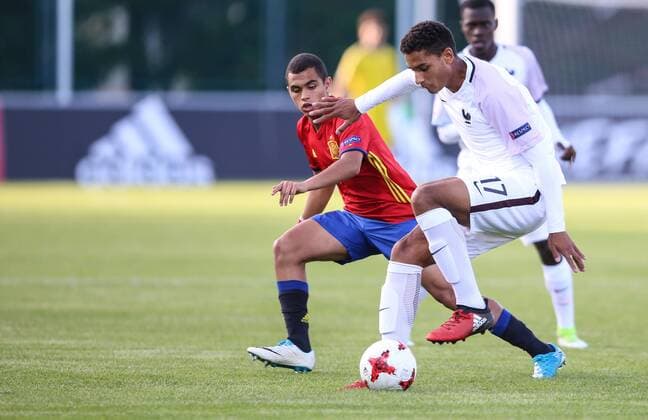 Bilder des Tages - SPORT UEFA European Championship EM Europameisterschaft U-17, quarter-final, France vs. Spain 12.05.2017., Varazdin, Croatia - UEFA European Championship Under-17, quarter-final, France vs. Spain. Moha, Maxence Lacroix.  IgorxSoban PIXSELL