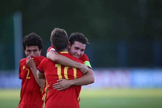 UEFA European Championship EM Europameisterschaft U-17, quarter-final, France vs. Spain 12.05.2017., Varazdin, Croatia - UEFA European Championship Under-17, quarter-final, France vs. Spain. Sergio Gomez, Abel Ruiz.  IgorxSoban PIXSELL
