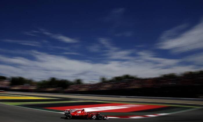 Finnish Formula One driver Kimi Raikkonen from Ferrari in action during the third training session at the Circuit de Barcelona-Catalunya in Montmelo, near Barcelona, northeastern Spain, 13 May 2017. The 2017 Formula One Grand Prix of Spain will take place on 14 May 2017. Formula One Grand Prix of Spain !ACHTUNG: NUR REDAKTIONELLE NUTZUNG!  Copyright: xALBERTOxESTEVEZx 20170513-636302802605718299