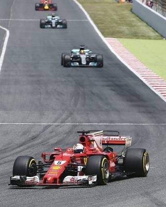 German Formula One driver Sebastian Vettel, of Ferrari, competes during 2017 Grand Prix of Spain at Barcelona-Catalonia racetrack in Montmelo, Catalonia, northeastern Spain, 14 May 2017. GRAND PRIX OF SPAIN !ACHTUNG: NUR REDAKTIONELLE NUTZUNG!  Copyright: xAlejandroxGarciax GRA205 20170514-636303692547653176