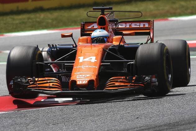 Spanish Formula One driver Fernando Alonso, of McLaren Honda, competes during 2017 Grand Prix of Spain at Barcelona-Catalonia racetrack in Montmelo, Catalonia, northeastern Spain, 14 May 2017. GRAND PRIX OF SPAIN !ACHTUNG: NUR REDAKTIONELLE NUTZUNG!  Copyright: xAlejandroxGarciax GRA205 20170514-636303726208058784