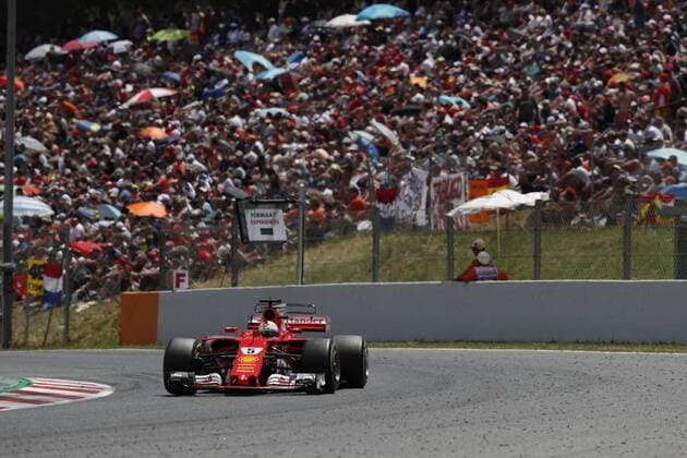 Motorsports: FIA Formula One World Championship WM Weltmeisterschaft 2017, Grand Prix of Spain, 5 Sebastian Vettel (GER, Scuderia Ferrari), Barcelona Spain xHOCHxZWEIx