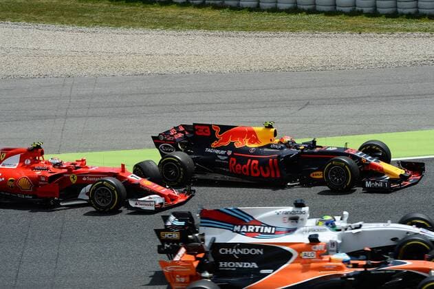 170514 Kimi Raikonen, FIN och Max Verstappen, NED, under Spaniens Grand Prix den 14 maj 2017 i Barcelona.  Copyright: PatrikxLundin BB170514BB469