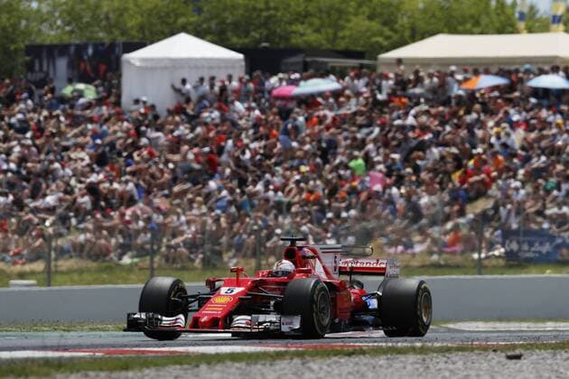 Motorsports: FIA Formula One World Championship WM Weltmeisterschaft 2017, Grand Prix of Spain, 5 Sebastian Vettel (GER, Scuderia Ferrari), Barcelona Spain xHOCHxZWEIx