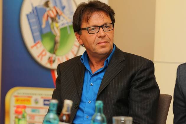 15.05.2017 Deutschland, Frankfurt am Main, Hotel Lindner Buchvorstellung - Der (Frauen)-Fussball-Versteher Ex-FFC Frankfurt-Trainer Colin Bell Bild zeigt: Buchautor Heinz Meyer