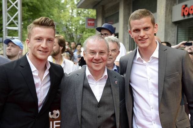 Marco Reuss Joachchim Krol und Sven Bender bei der Premiere des des Dokumentarfilmes You ll Never Walk Alone in der Lichtburg. Essen, 16.05.2017 Foto:xJ.xKrickx xFuturexImage