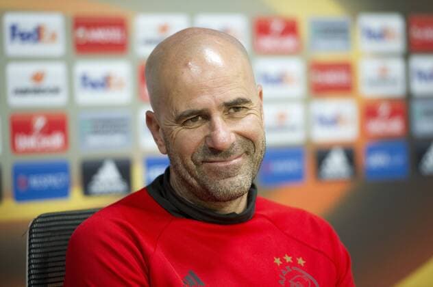 18-05-2017 VOETBAL: PERSCONFERENTIE AJAX: AMSTERDAM Coach Peter Bosz (Ajax) Foto:SCS Michel Utrecht press conference PK Pressekonferenz Ajax UEFA Europa League 2016 2017 xVIxVIxImagesx xSoenarxChamidxsportfotografiexIVx 7816777