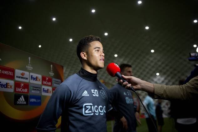18-05-2017 VOETBAL: TRAINING AJAX: AMSTERDAM Justin Kluivert (Ajax) Foto:SCS Michel Utrecht Training session Ajax UEFA Europa League 2016 2017 xVIxVIxImagesx xSoenarxChamidxsportfotografiexIVx 7816919