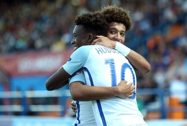 U-17 Finals ENG-SPA - Varazdin, Croatia 19.05.2017., Varazdin, Croatia - UEFA U-17 European Championship EM Europameisterschaft finals, England vs Spain. Callum Hudson Odol.  SanjinxStrukic PIXSELL