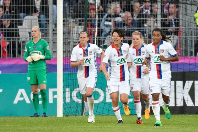 but de Kumagai Saki (Lyon) FOOTBALL : Paris SG - Lyon - Finale Coupe de France Feminines - 19 05 2017 BrunoPerrel Panoramic BrunoP 