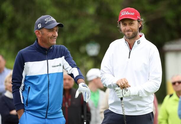 GOLF - Goesser Open MARIA LANKOWITZ,AUSTRIA,20.MAY.17 - GOLF - Goesser Open, GC Erzherzog Johann. Image shows Markus Brier and Martin Wiegele (AUT). GEPAxpictures xChristianxWalgram