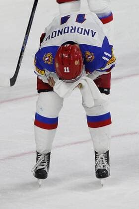 IIHF WM 2017, Kanada - Russland, 20.05.2017 Sergei Andronov (Russland, 11); IIHF WM 2017, Kanada - Russland am 20.05.2017 in der Lanxess-Arena in Koeln (Deutschland). xadx