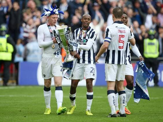 Millwall s Aiden O?Brien and Nadjim Abdou celebrate with the trophy during the League One Play-Off Final match at Wembley Stadium, London. Picture date: May 20th, 2017. Pic credit should read: David Klein Sportimage EDITORIAL USE ONLY. No use with unauthorised audio, video, data, fixture lists, club league logos or live services. Online in-match use limited to 120 images, no video emulation. No use in betting, games or single club league player publications.