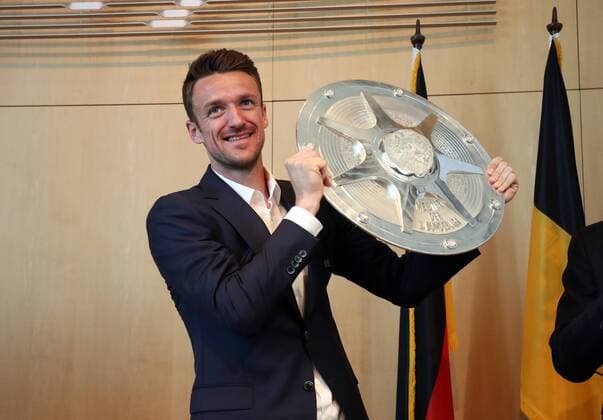 VfB Stuttgart Empfang Rathaus Meisterschaft 2. Bundesliga Deutschland, Stuttgart, 22.05.2017, Fussball, 2. Bundesliga, Saison 2016 2017, VfB Stuttgart Empfang Rathaus Meisterschaft 2. Bundesliga: Christian Gentner.