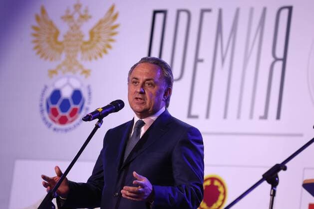MOSCOW, RUSSIA - MAY 22, 2017: Russia s Deputy Prime Minister Vitaly Mutko speaks during an award ceremony to present the Premier Prize for the 2016-17 season, at the Amber Plaza business center. Artyom Korotayev TASS  TS04FE3F