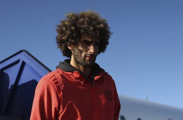 Previews - UEFA Europa League Final 170523 STOCKHOLM, SWEDEN - MAY 23: In this handout image provided by UEFA, Marouane Fellaini of Manchester United ManU arrives ahead of the UEFA Europa League Final between Ajax and Manchester United at Stockholm Arlanda Airport on May 23, 2017 in Stockholm, Sweden. (Photo by Jan Kruger - UEFA) Local Caption Marouane FellainiI denna handout-bild fran UEFA den 23 maj 2017 i Stockholm.  Copyright: JanxKrugerx-xUEFA BB170523BB332