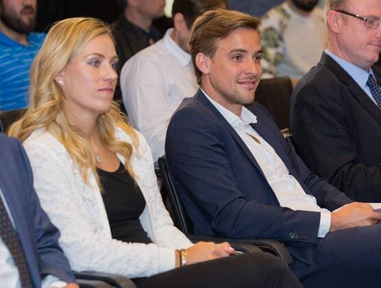 Tennis Profi ANGELIQUE KERBER (GER) und Manager Aljoscha Thron bei einem Sponsoren Termin in Muenchen Juergen Hasenkopf