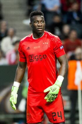 170524 Ajax malvakt Andre Onana under finalen i Europa League mellan Ajax och Manchester United ManU den 24 maj 2017 i Stockholm.  Copyright: LUDVIGxTHUNMAN BB170524LT047