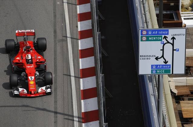 Motorsports: FIA Formula One World Championship WM Weltmeisterschaft 2017, Grand Prix of Monaco, 5 Sebastian Vettel (GER, Scuderia Ferrari), Monte Carlo Monaco xHOCHxZWEIx