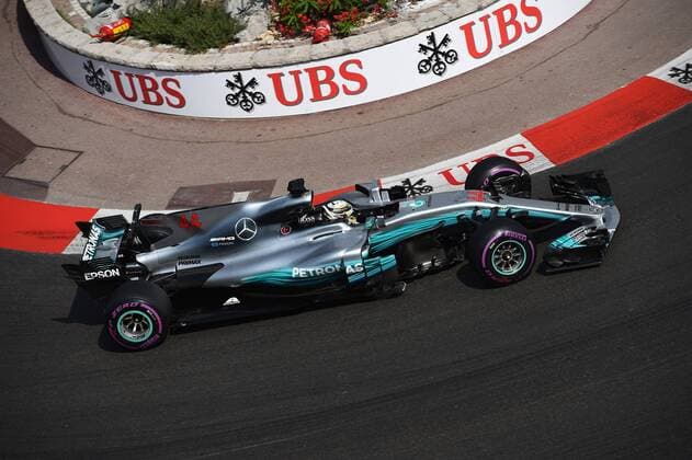 Lewis Hamilton (Mercedes AMG Petronas Formula One Team) mit seinem Auto auf der Strecke, Grosser Preis von Monaco 2017, Freies Training, Motorsport, Formel 1, 25.05.2017, Monte Carlo Copyright: xJERRY xEibner-Pressefotox EP_jer