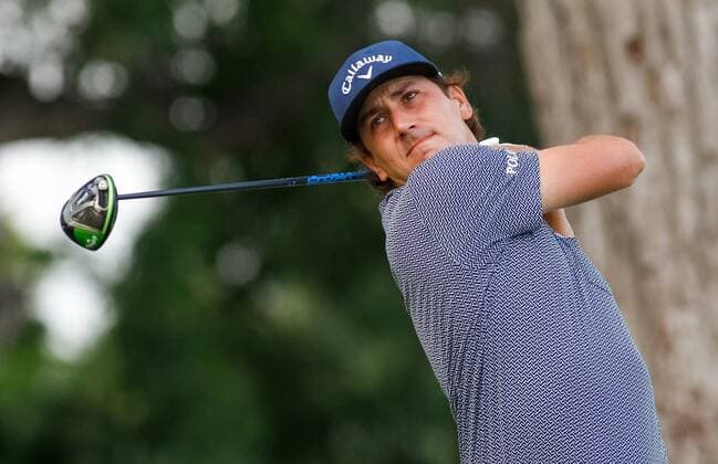 May 26, 2017 - Fort Worth, TX, USA - Kelly Kraft tees off on the 11th hole during the second round of the Dean & DeLuca Invitational golf tournament at Colonial Country Club Friday, May 26, 2017 in Fort Worth, Texas. Colonial - ZUMAm67_ 20170526_zaf_m67_005 Copyright: xRayxCarlinx