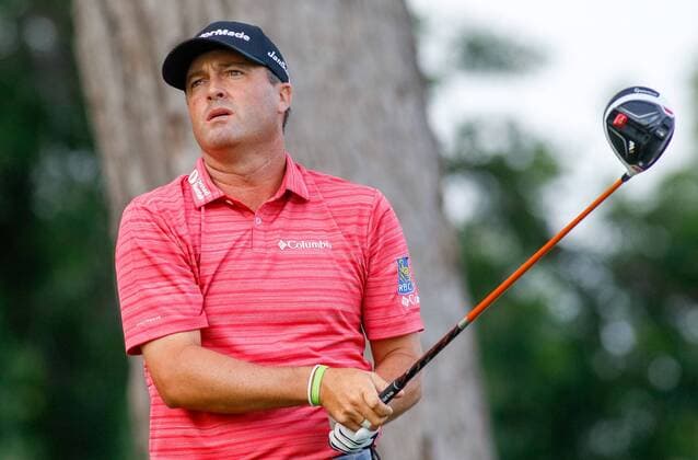 May 26, 2017 - Fort Worth, TX, USA - Ryan Palmer tees off on the 11th hole during the second round of the Dean & DeLuca Invitational golf tournament at Colonial Country Club Friday, May 26, 2017 in Fort Worth, Texas. Colonial - ZUMAm67_ 20170526_zaf_m67_015 Copyright: xRayxCarlinx
