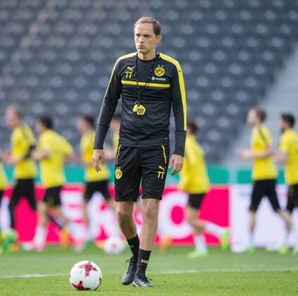 Cheftrainer Thomas Tuchel (DOR) Fussball 74.DFB-Pokalfinale: Offizielles Abschlusstraining von Borussia Dortmund im Olympiastadion in Berlin, Deutschland am 26.05.2017,
