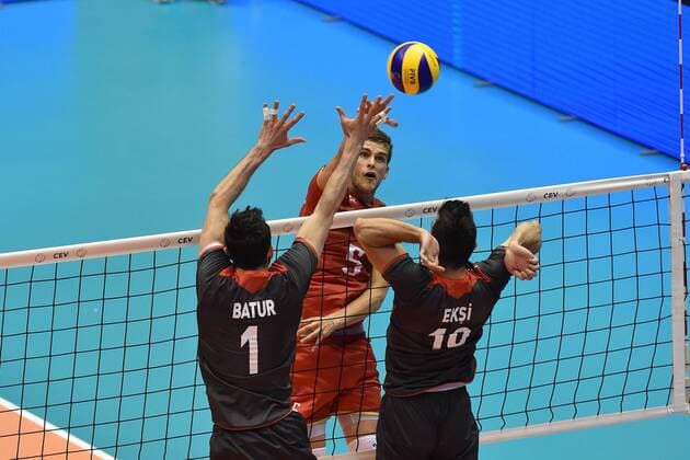 Trevor Clevenot (france) vs Emre Batur et Arslan Eksi (turquie) VOLLEY-BALL : France vs Turquie - Tournoi de qualificacatif au championnat du monde - 26 05 2017 FredericChambert Panoramic 