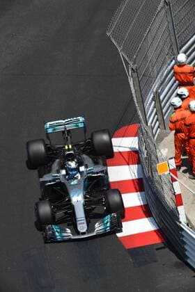 Valtteri Bottas (Mercedes AMG Petronas Formula One Team) mit seinem Auto auf der Strecke, Grosser Preis von Monaco 2017, Motorsport, Formel 1, Qualifikation, 27.05.2017, Monte Carlo Copyright: xAndre Eibner-Pressefotox EP_JAE