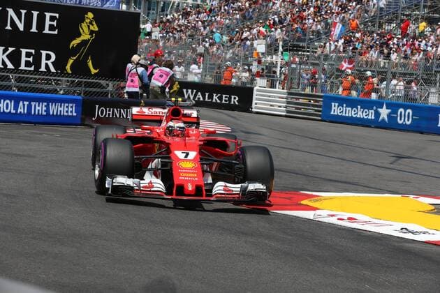 Kimi Raikkoenen (Scuderia Ferrari) mit seinem Auto auf der Strecke, Grosser Preis von Monaco 2017, Motorsport, Formel 1, Qualifikation, 27.05.2017, Monte Carlo Copyright: xAndre Eibner-Pressefotox EP_JAE