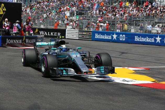 Valtteri Bottas (Mercedes AMG Petronas Formula One Team) mit seinem Auto auf der Strecke, Grosser Preis von Monaco 2017, Motorsport, Formel 1, Qualifikation, 27.05.2017, Monte Carlo Copyright: xAndre Eibner-Pressefotox EP_JAE