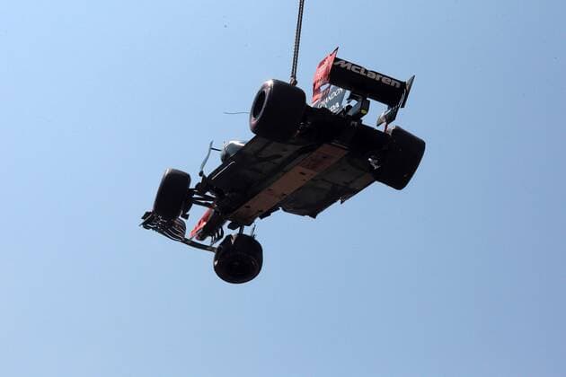 Monaco Grand Prix, Monte Carlo 24 - 28 May 2017 27.05.2017 - Qualifying, Crash, Stoffel Vandoorne (BEL) McLaren MCL32 