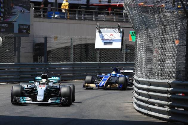 May 27th 2017, Monaco; F1 Grand Prix of Monaco Friday qualifying sessions day; Lewis Hamilton - Mercedes AMG Petronas F1 W08 EQ Energy+ struggles in qualifying rounds xLeannexBoonx  ActionPlus11883981